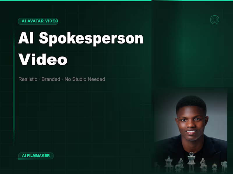 Cover image for AI Spokesperson Video for Your Brand or Product