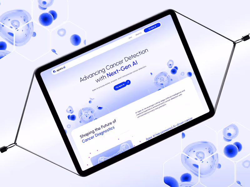 Cover image for Website UI/UX Design & Webflow Development for Healthcare AI