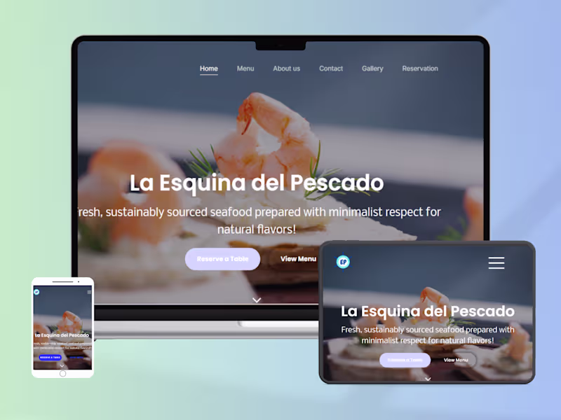 Cover image for Restaurant Website development
Designed a modern,