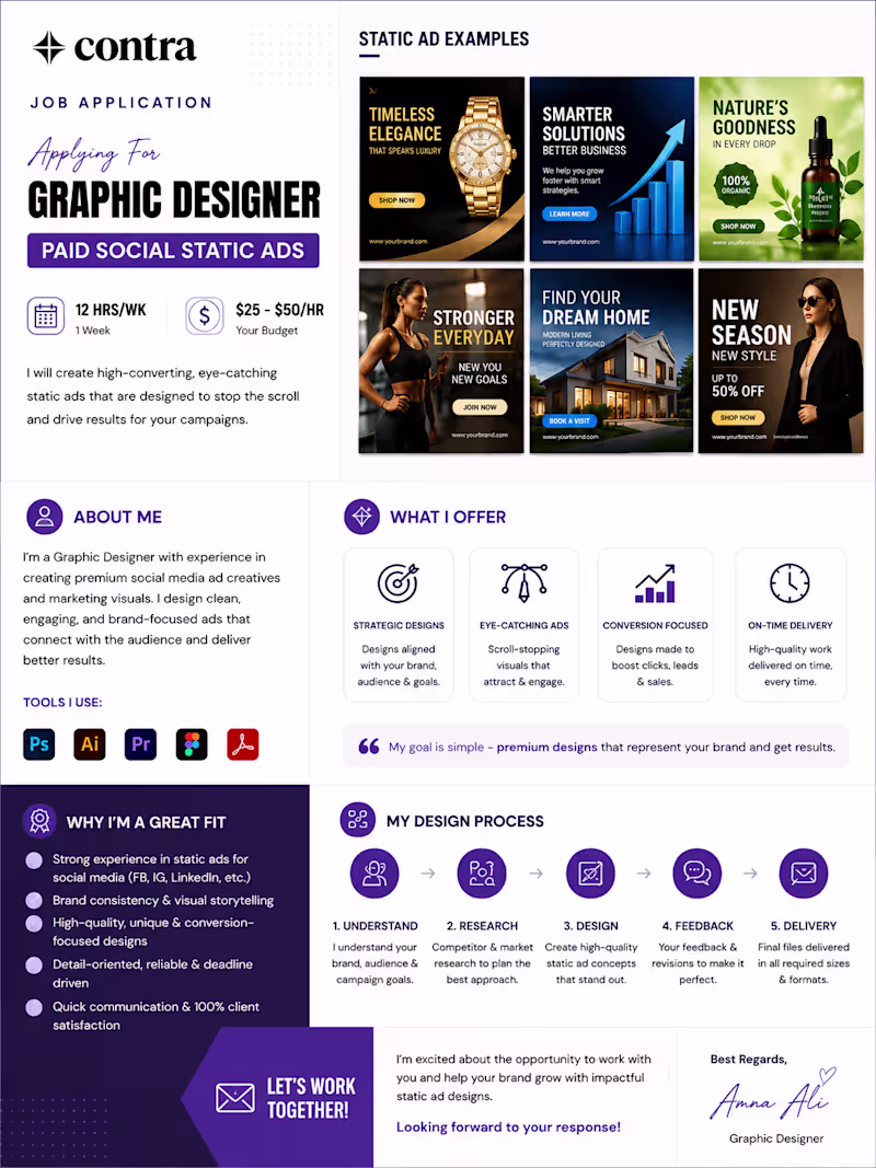 Cover image for Graphic designer social static ads