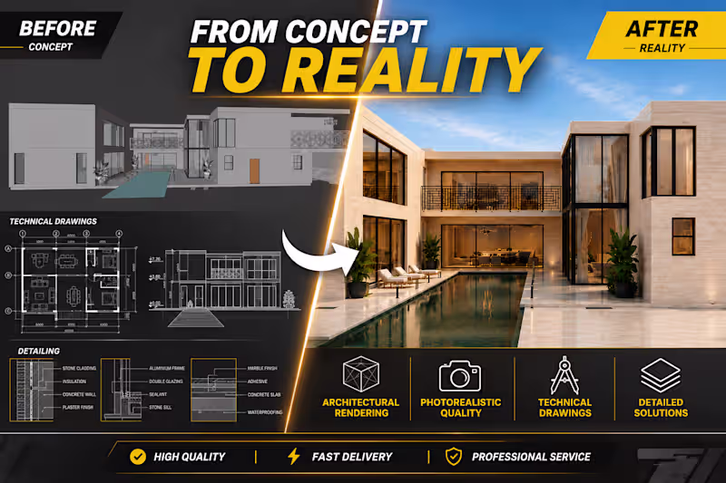 Cover image for Architectural Design, Floor Plans & 3D Renders
