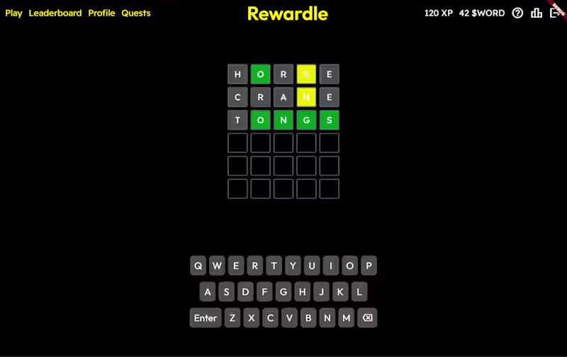 Cover image for Rewardle - A wordle clone that rewards you