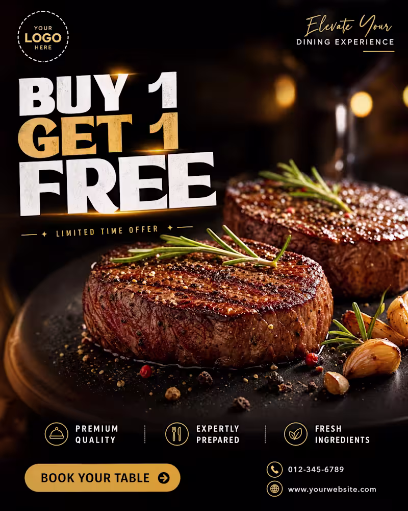 Cover image for Luxury Restaurant Promotional Poster Design