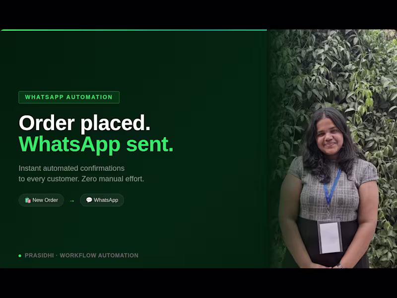 Cover image for WhatsApp Order Confirmation Automation for Product Businesses