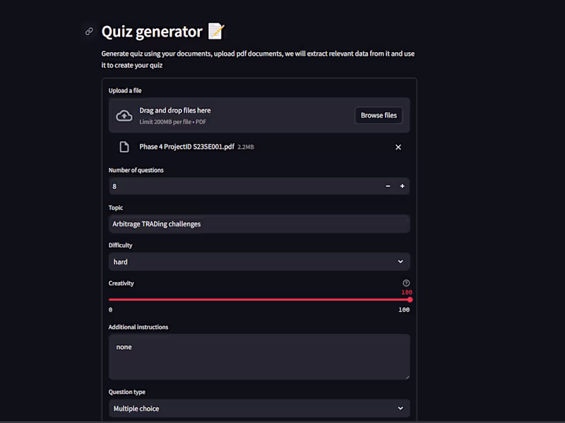 Cover image for MakeMyQuiz (AI Project)