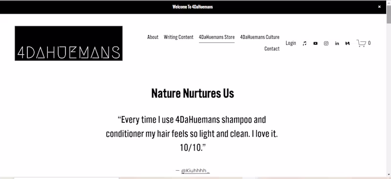 Cover image for 4DaHuemans Website Redesign.