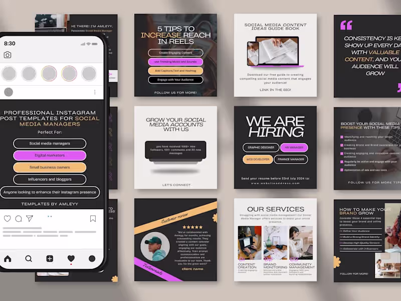 Cover image for Professional Instagram Post Templates