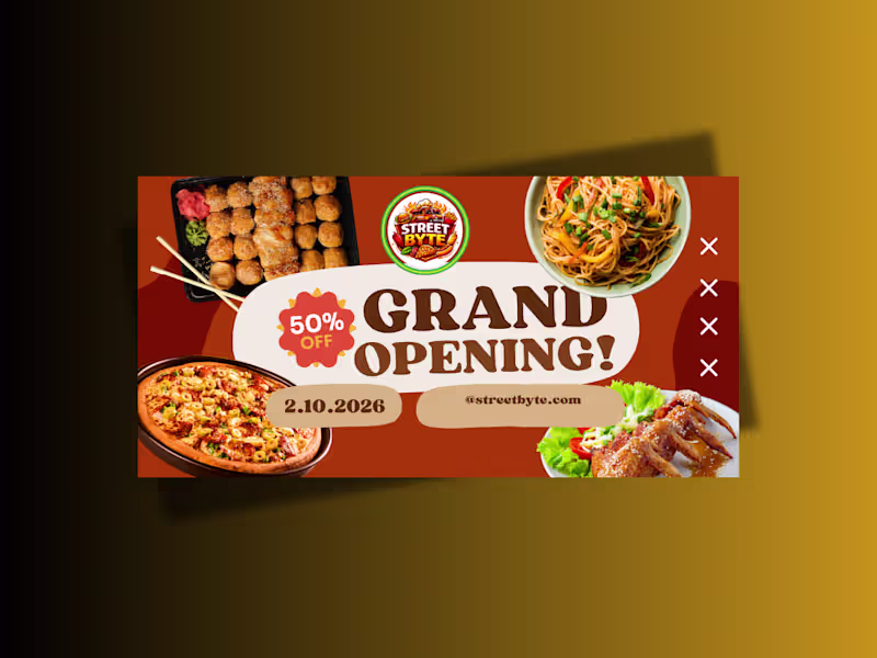 Cover image for banner design for a restaurant