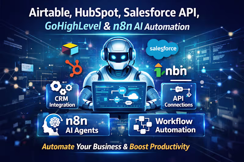 Cover image for I will automate Airtable, HubSpot, GoHighLevel & n8n workflows