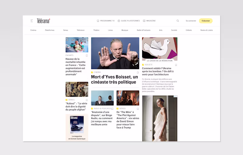 Cover image for Frontend revamp of a weekly French cultural magazine