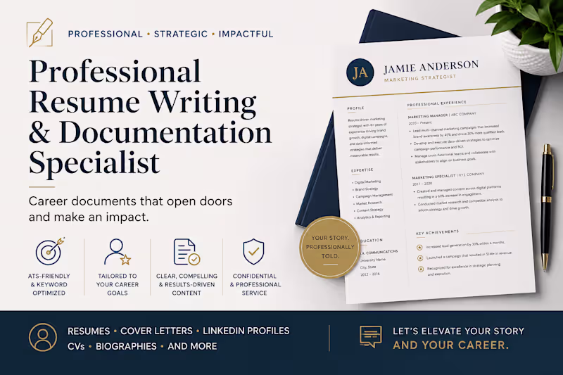 Cover image for Results-driven Resume Writer & Documentation