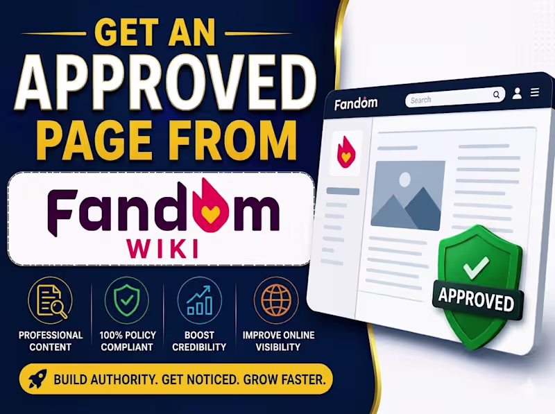 Cover image for Get an approved page from Fandom Wiki