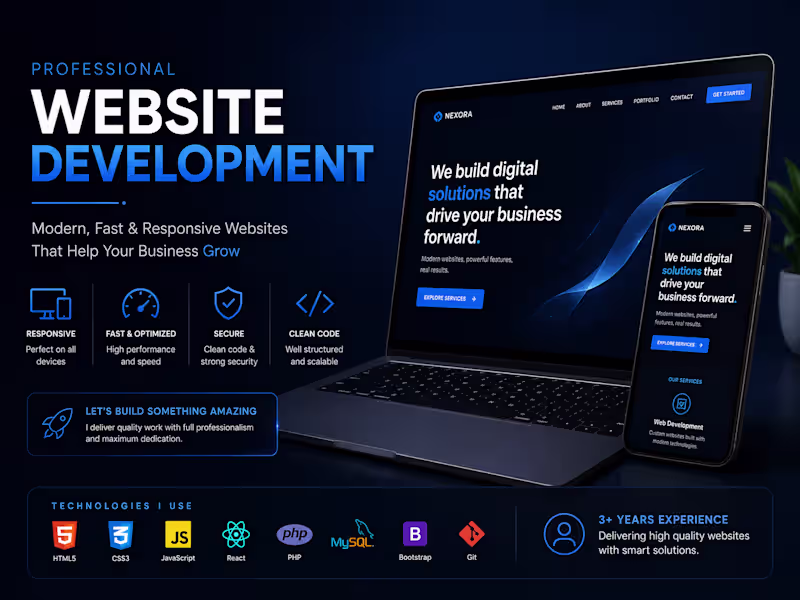 Cover image for Professional Website Development Service