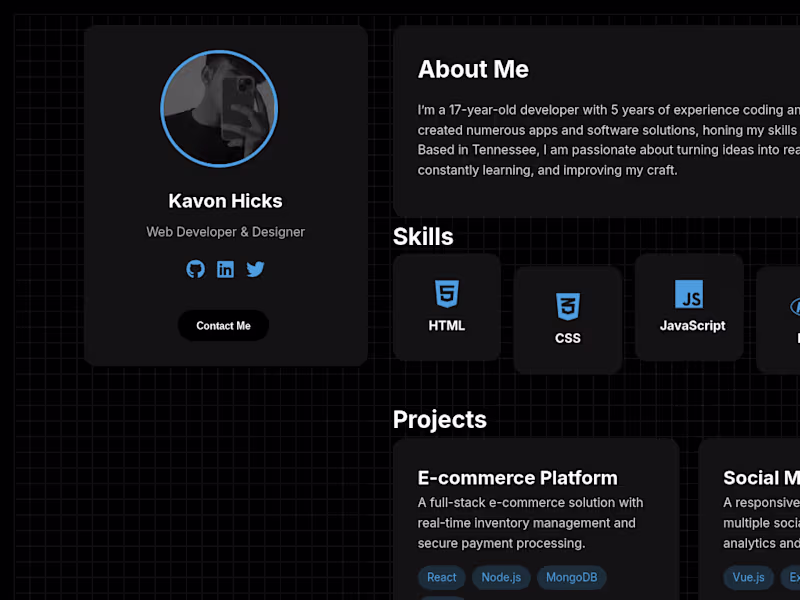 Cover image for My Portfolio
Explore my work, social media profiles, and additio