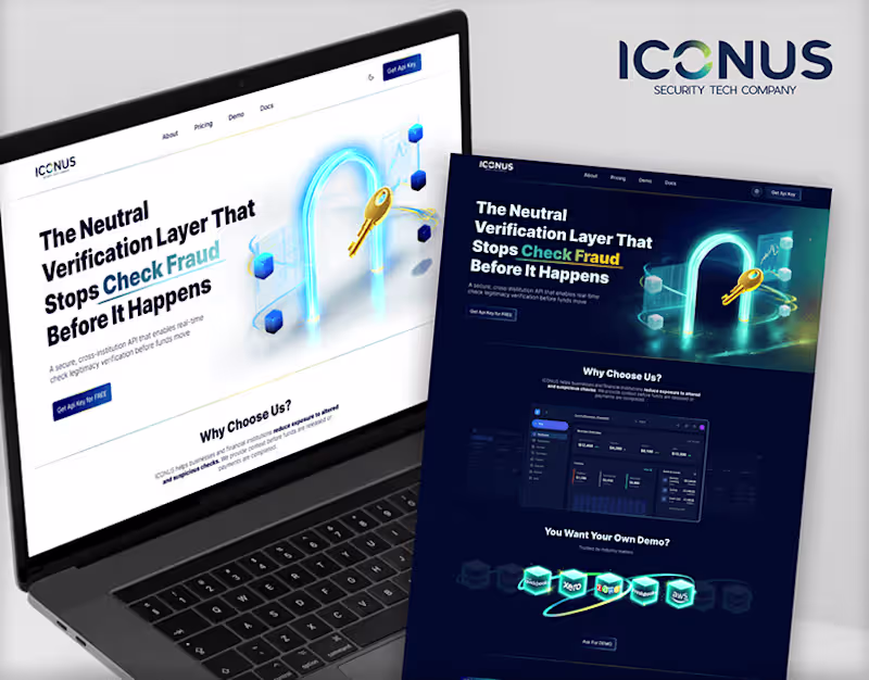Cover image for Iconus UI/UX Website Redesign Pages