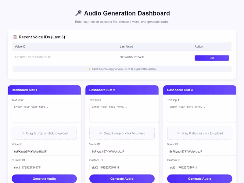Cover image for Audio Generation Frontend Development