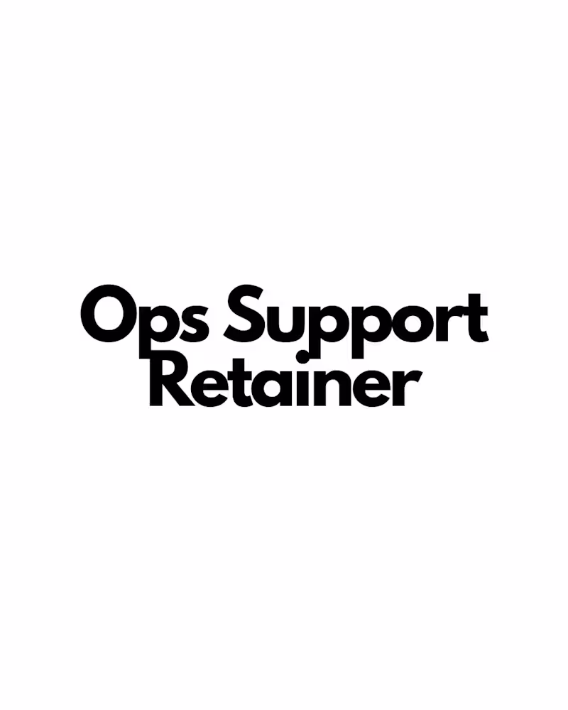 Cover image for Ops Support Retainer
