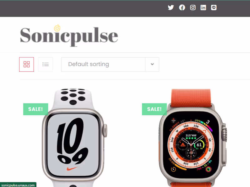 Cover image for " Sonicpulse " is a e-commerce store.