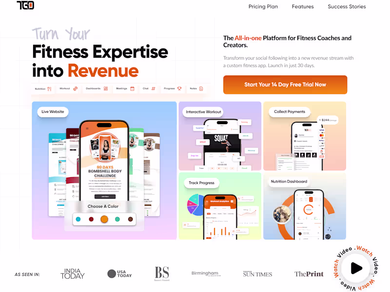 Cover image for SaaS Fitness App Landing Page