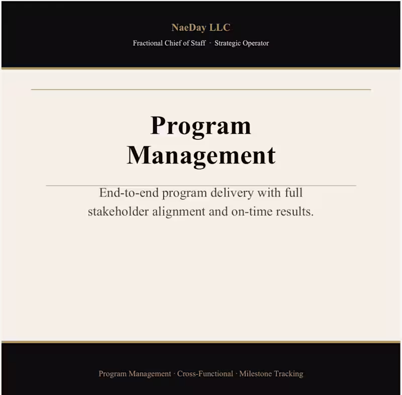 Cover image for Program Management 