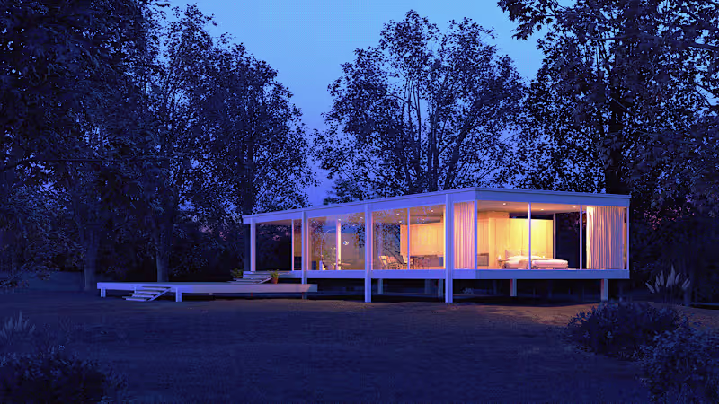 Cover image for Farnsworth House Render | Behance :: Behance