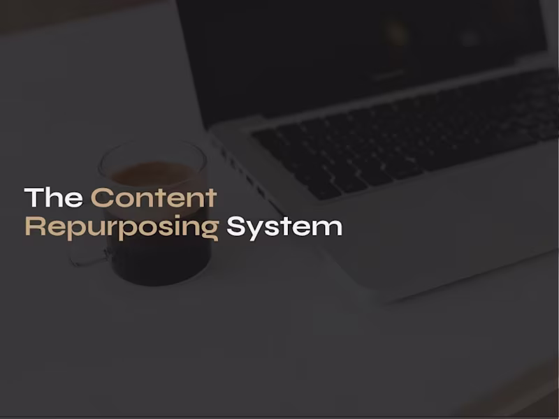 Cover image for The Content Repurposing System ·