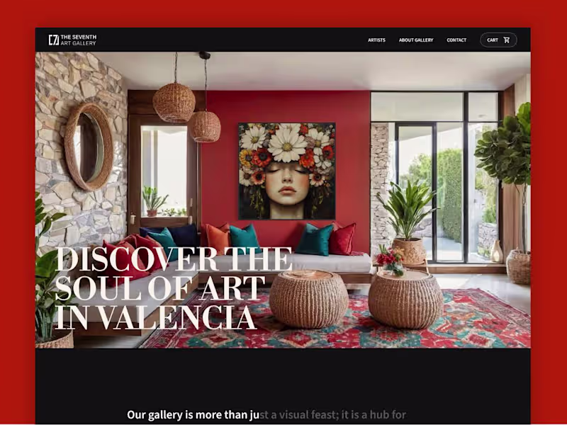 Cover image for Art Gallery E-Commerce Website