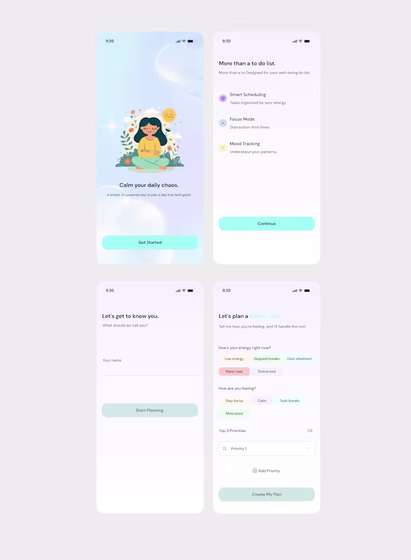 Cover image for Calmer AI – Emotion-Driven Productivity App