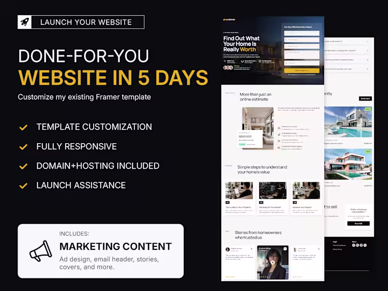 Cover image for Done-For-You Website Launch + Marketing Content