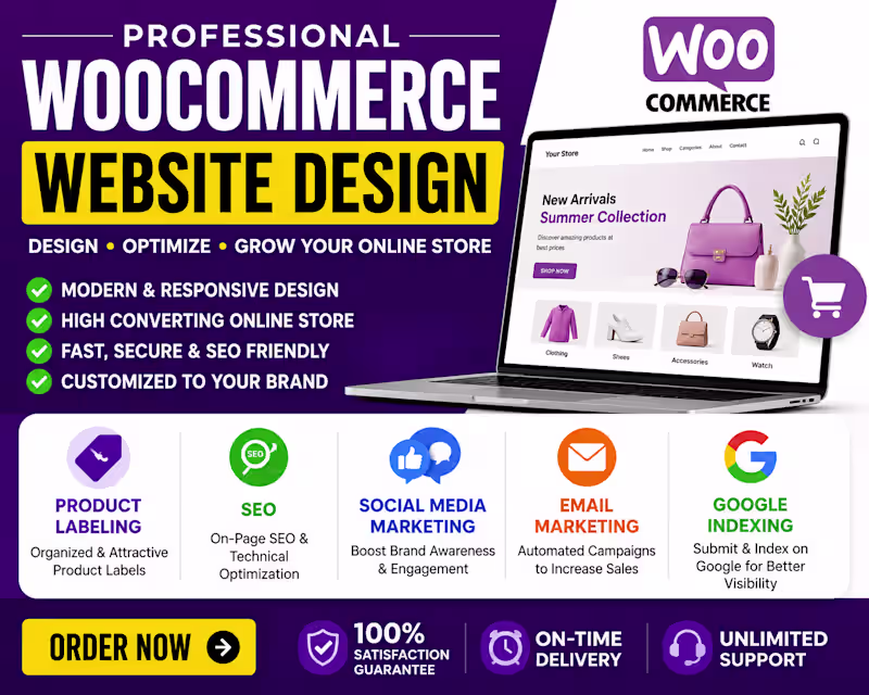 Cover image for I will build a high converting and premium WooCommerce website