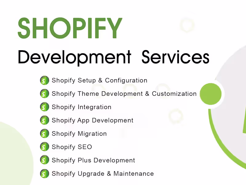 Cover image for shopify Store Development & Stunning Designs