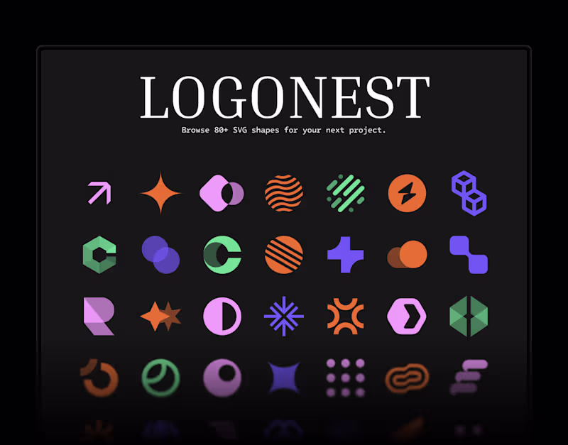 Cover image for LogoNest Shapes is a curated collection of modern, abstract,...