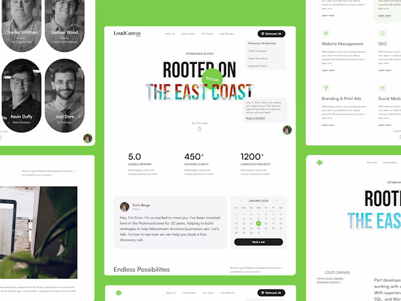 Cover image for Landing page website UI/UX design