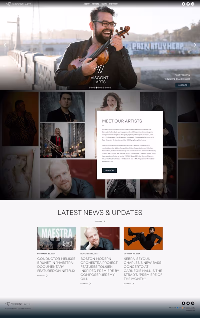 Cover image for Classical Music Websites (Built using Webflow) 
