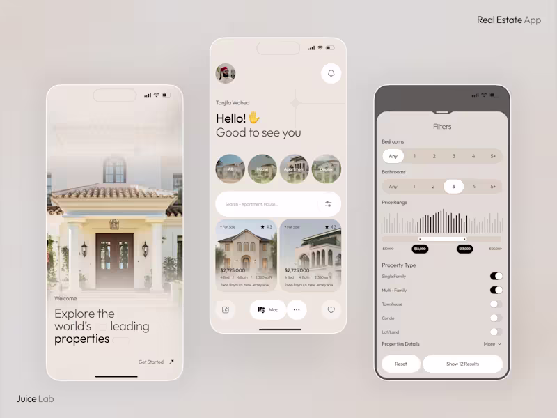 Cover image for UI/UX Design for Premium Real Estate Platform