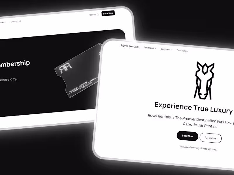 Cover image for Brand Identity + Web Design / Development For Royal Rentals