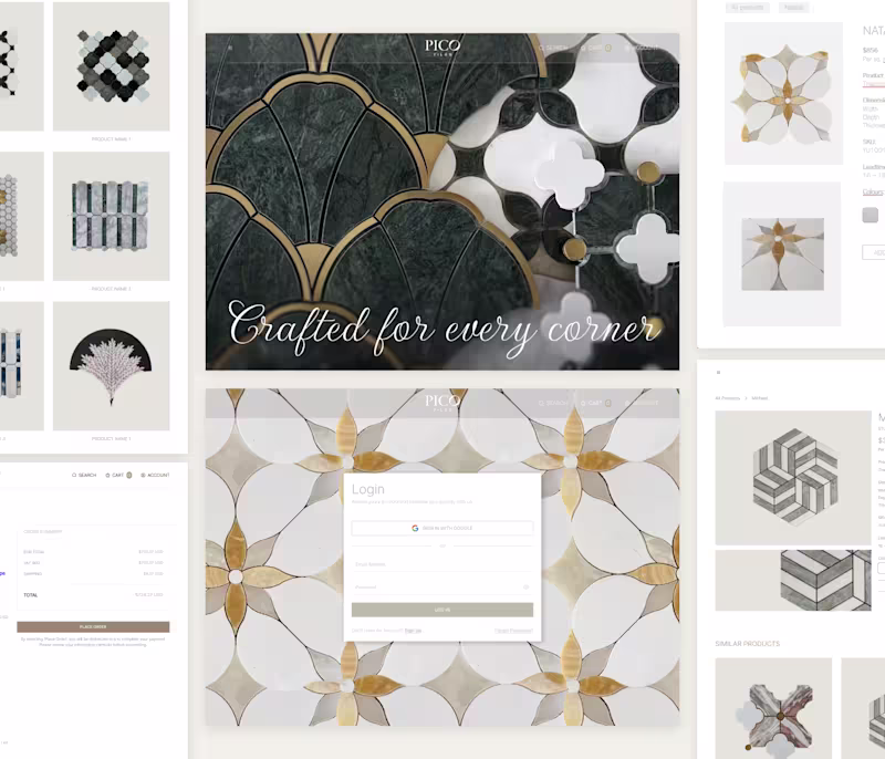 Cover image for Pico | High-End E-commerce Platform for Mosaic Tiles
