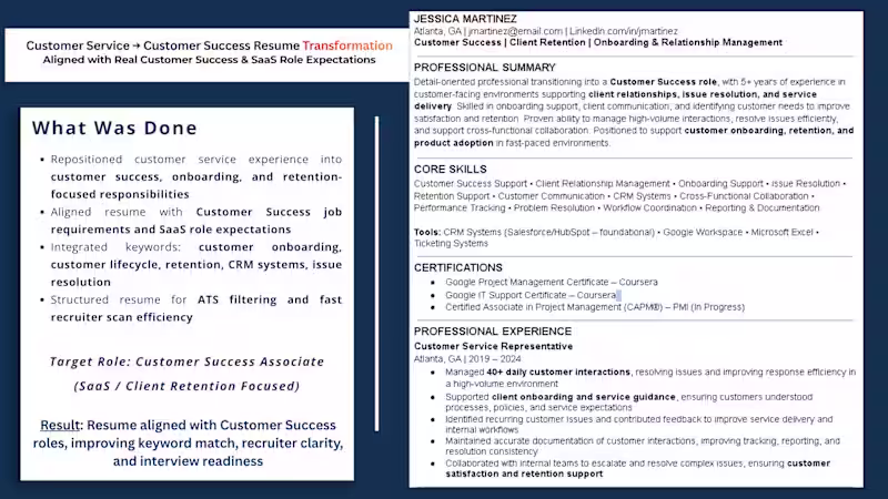 Cover image for Client Background
Candidate transitioning from customer
