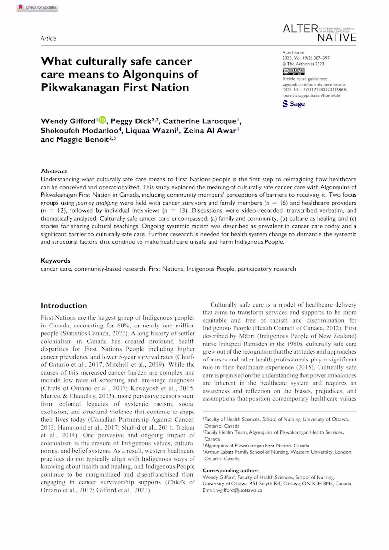 Cover image for One of my publications. A mixed-methods study about cultural...