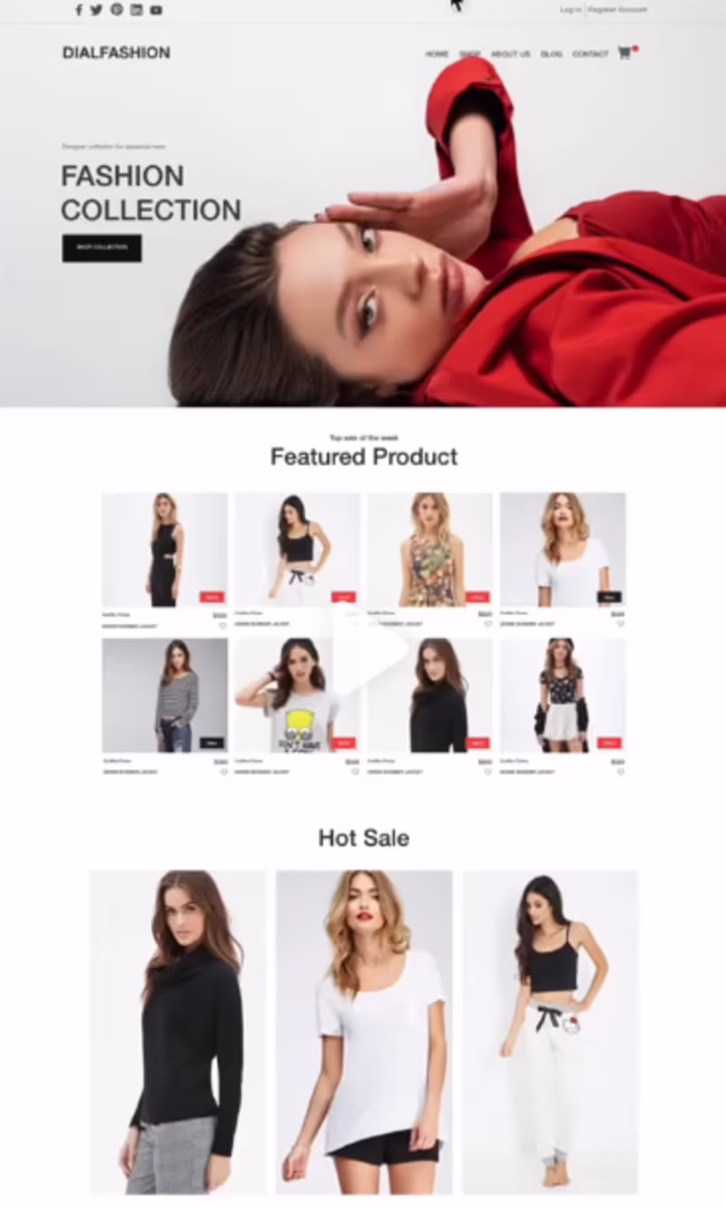 Cover image for Fashion E-commerce Website Design for DialFashion