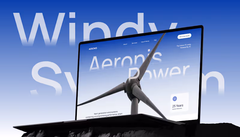 Cover image for Aeronis: UI/UX design. Landing page. Industrial website.