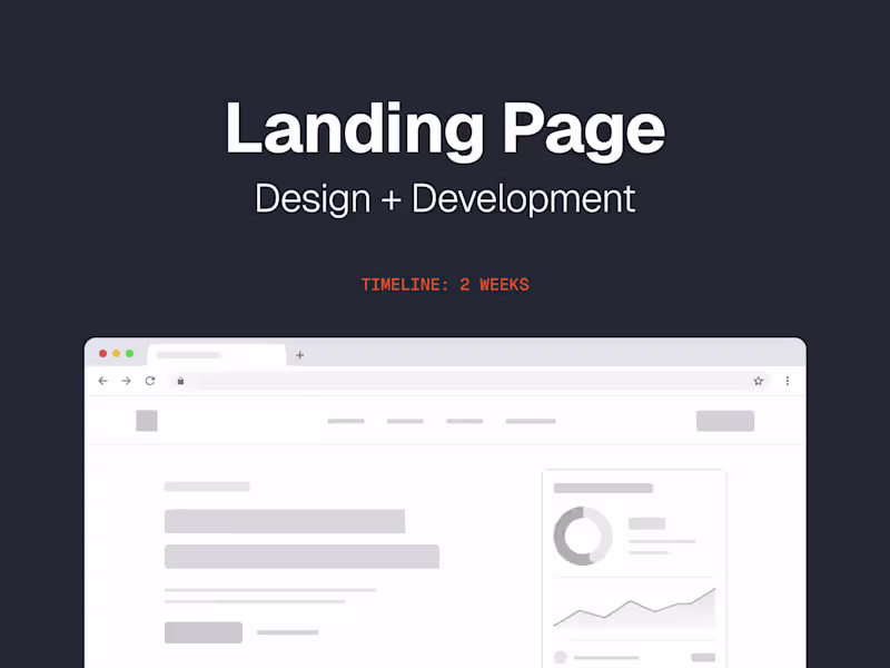 Cover image for Landing Page Design + Development