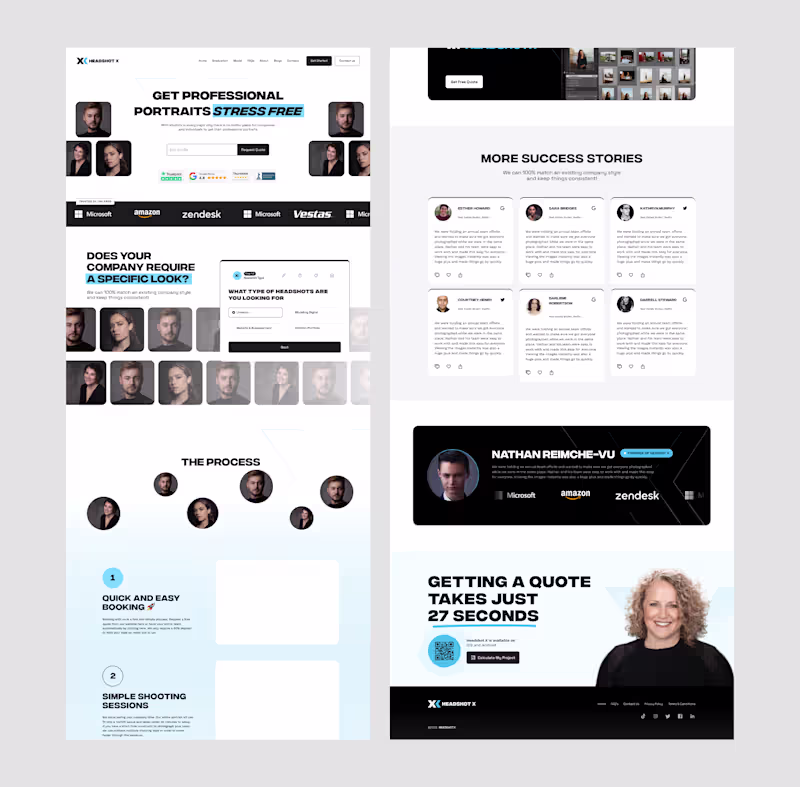 Cover image for Website Design for Headshot Service