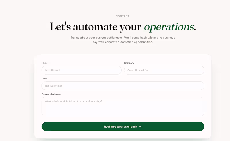 Cover image for Helvetia Automate — AI Automation Consultancy