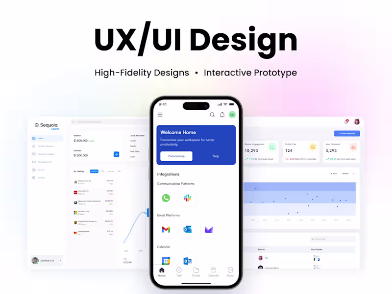 Cover image for User-Centered UX/UI Design – Web, SaaS & Mobile