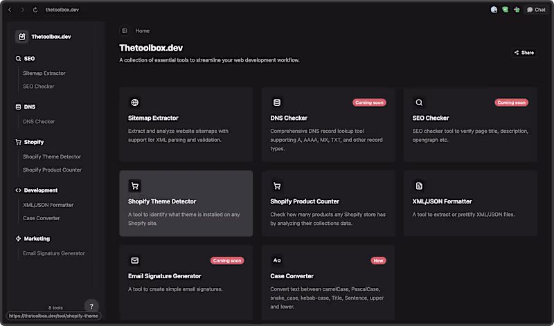 Cover image for Custom development toolbox website
