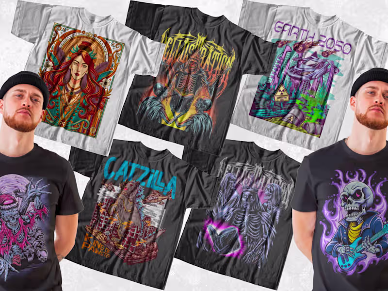 Cover image for T-Shirt Design, Merchandise, and Poster Illustration