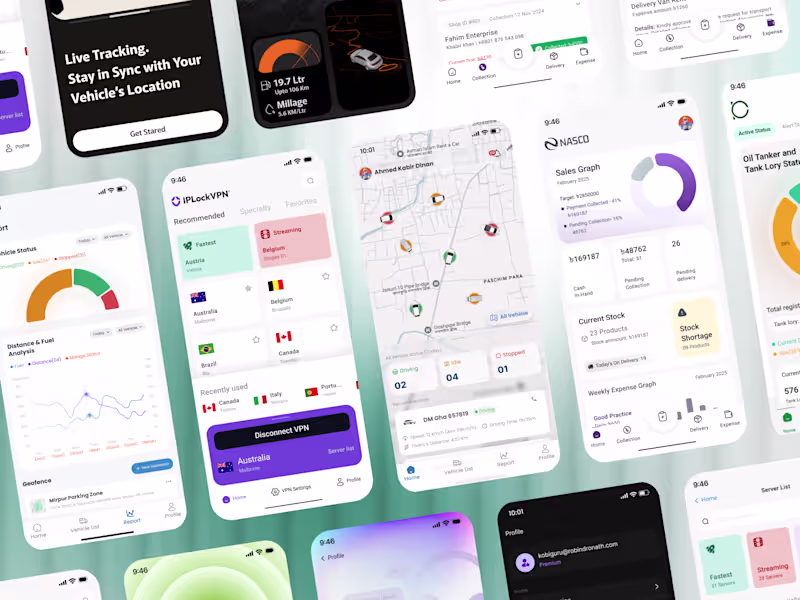 Cover image for Premium Mobile App UI/UX Desig