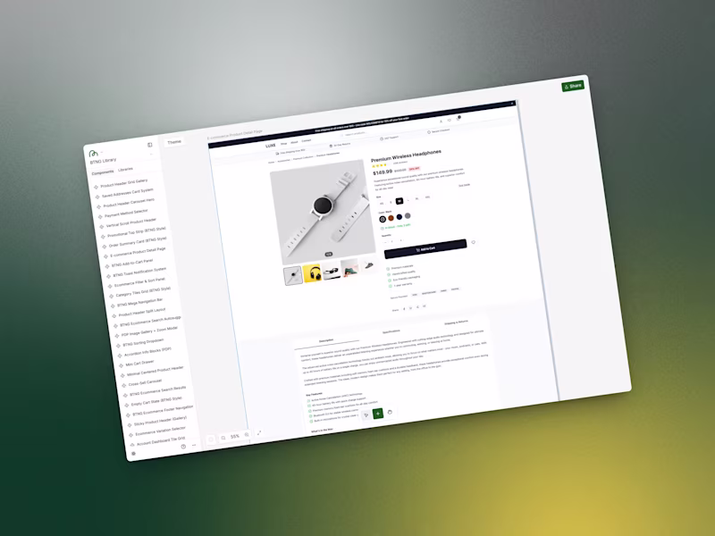 Cover image for MagicPath Ecommerce Component Library