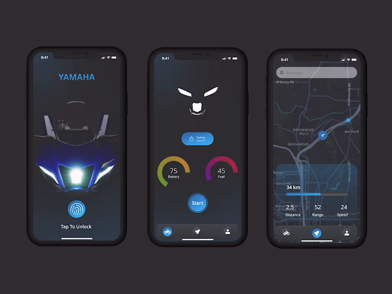 Cover image for Remote control mobile app for Yamaha motorbikes